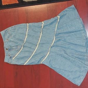 Long jean skirt size 4P Modest no slits